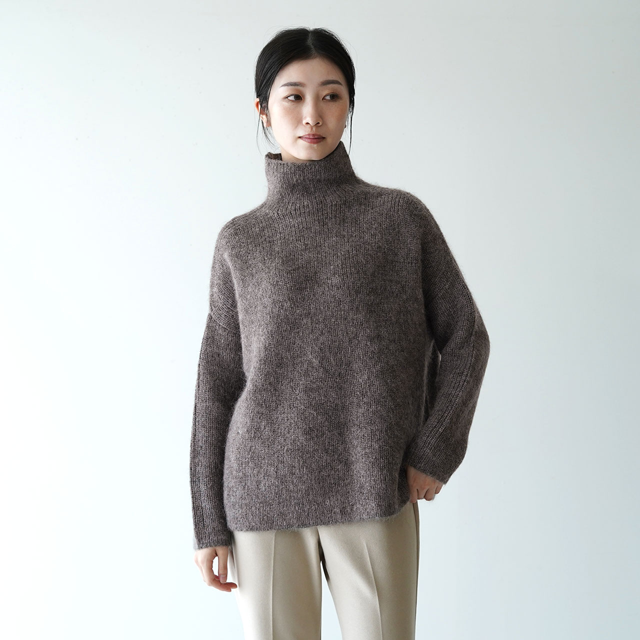 楽天市場】サクラ SACRA モヘア アルパカ ハイネックプルオーバー