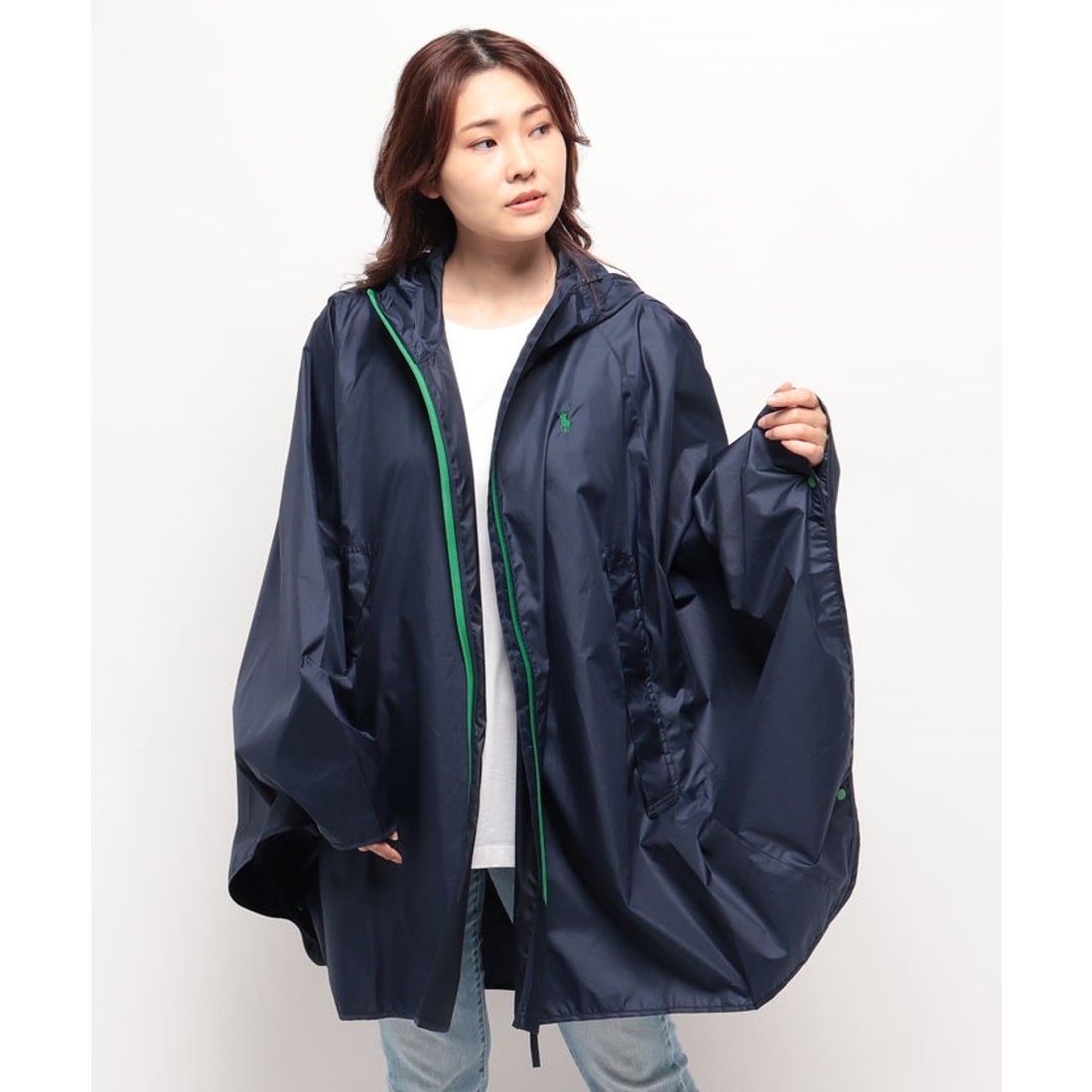 美品♡PORO RALPH LAURENジップアップナイロンポンチョ 美品♡PORO